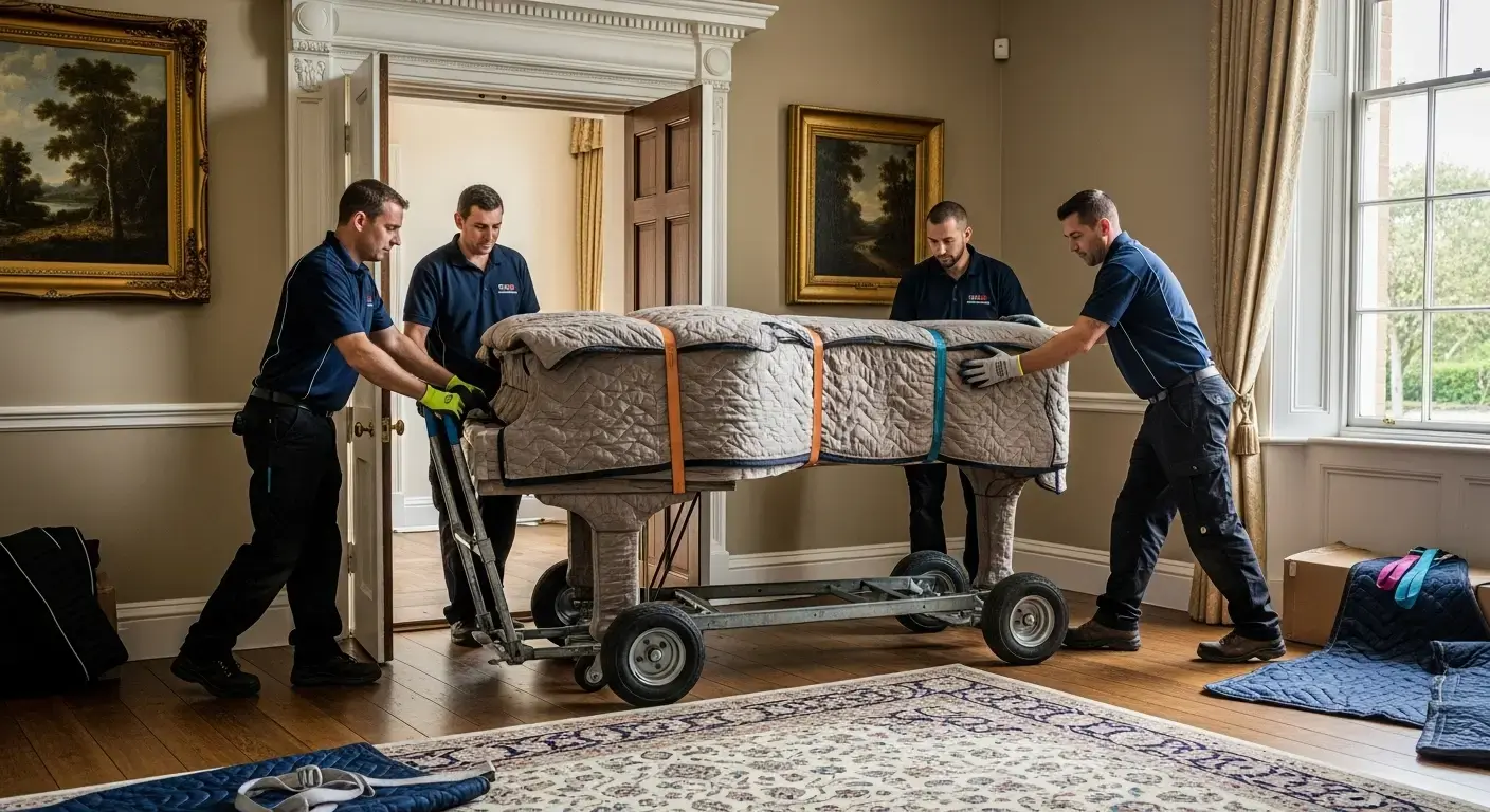 Transport sécurisé piano avec emballage professionnel et équipe spécialisée
